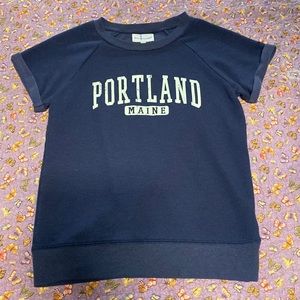 Navy Blue Portland Maine Tee